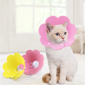 

Sunflower Shaped Pet Cute Cat Anti-bite Protective Collar Elizabeth Dog Circle Kitten Recovery Collars Neck Ring Lick Supplies
