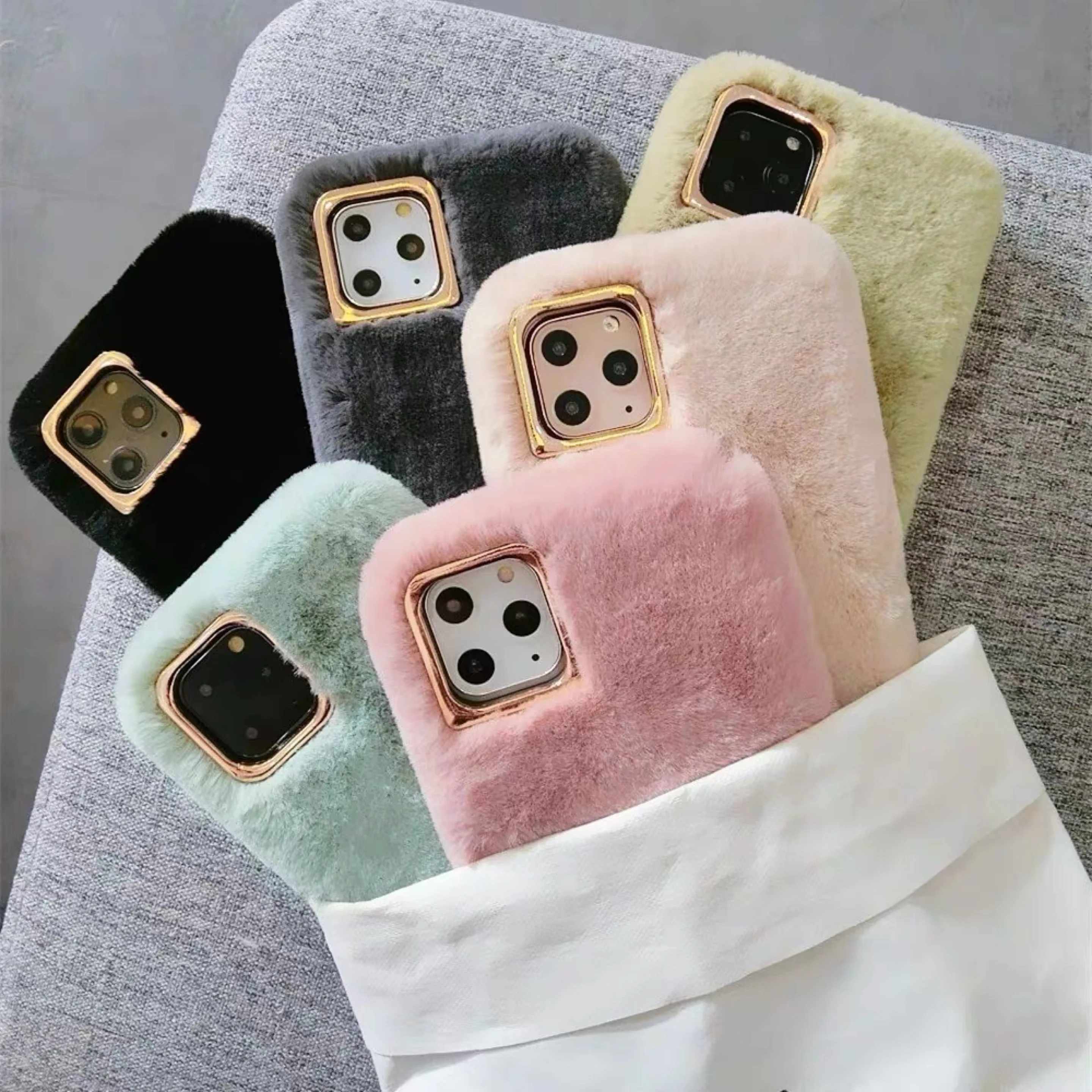 Чехол для телефона samsung galaxy S10 + S10edge S10lite S10plus теплый мягкий плюшевый чехол из