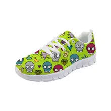 Doginthehole/милые женские черные спортивные туфли на плоской подошве со шнуровкой и мультипликационным принтом; женские летние кроссовки; дышащая обувь