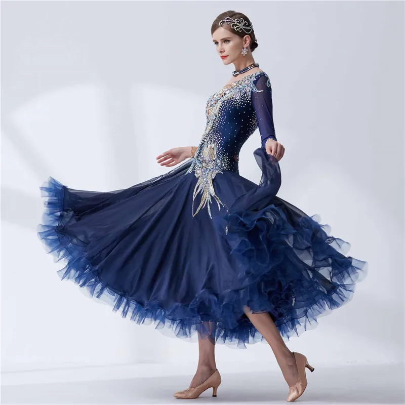 B-19421 High-end Custom-made Modern Waltz Tango Ballroom Dance Dress Smooth Ballroom Dress Dress For Sale