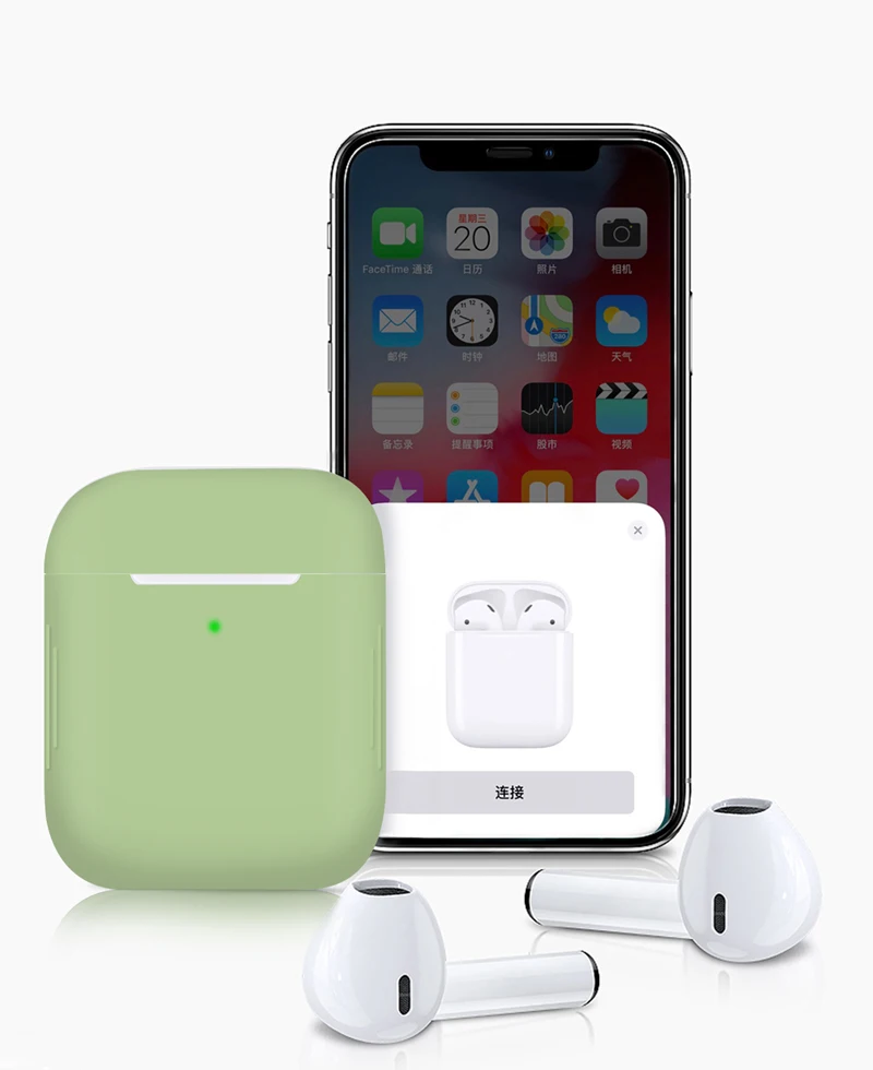 Силиконовый ТПУ чехол для беспроводных наушников 1 шт. Bluetooth AirPods защитный