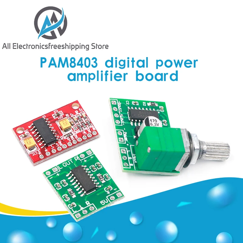 1 шт./лот PAM8403 супер мини плата цифрового усилителя 2*3 Вт Класс D эффективный от 2 5
