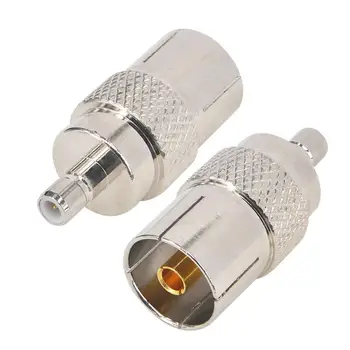 

100 Pieces RF Coaxial Adapter TV-SMB Series TV Female to SMB Male Straight Nickelplated Connector