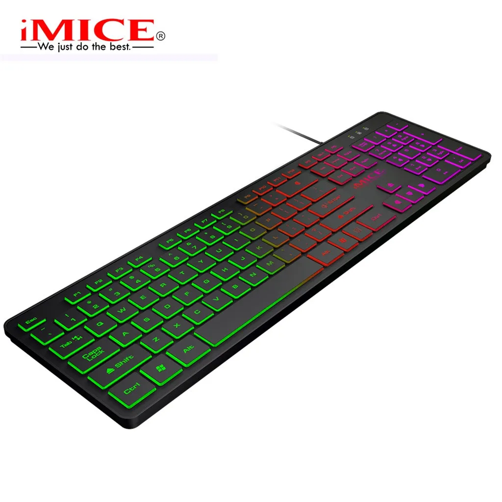 1XWired Механическая игровая клавиатура IMICE KA-200 Подсветка подвеска ключ механическая клавиатура игровая Проводная PC Тетрадь 104 ключи