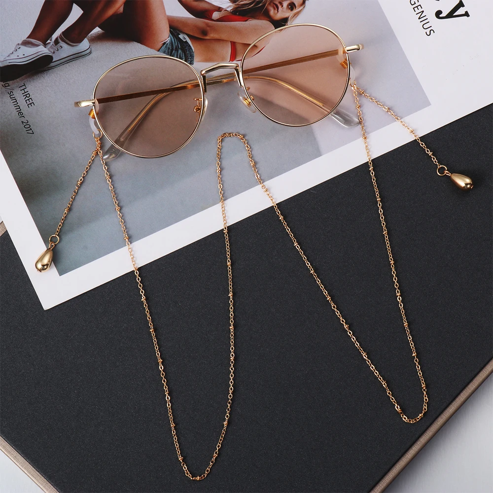 Women Fashion Pearls Sunglasses Chains Gold Eyeglasses Chains Sunglasses Holder Necklace Eyewear Retainer Accessories 1PCs glasses chain,glasses retainer