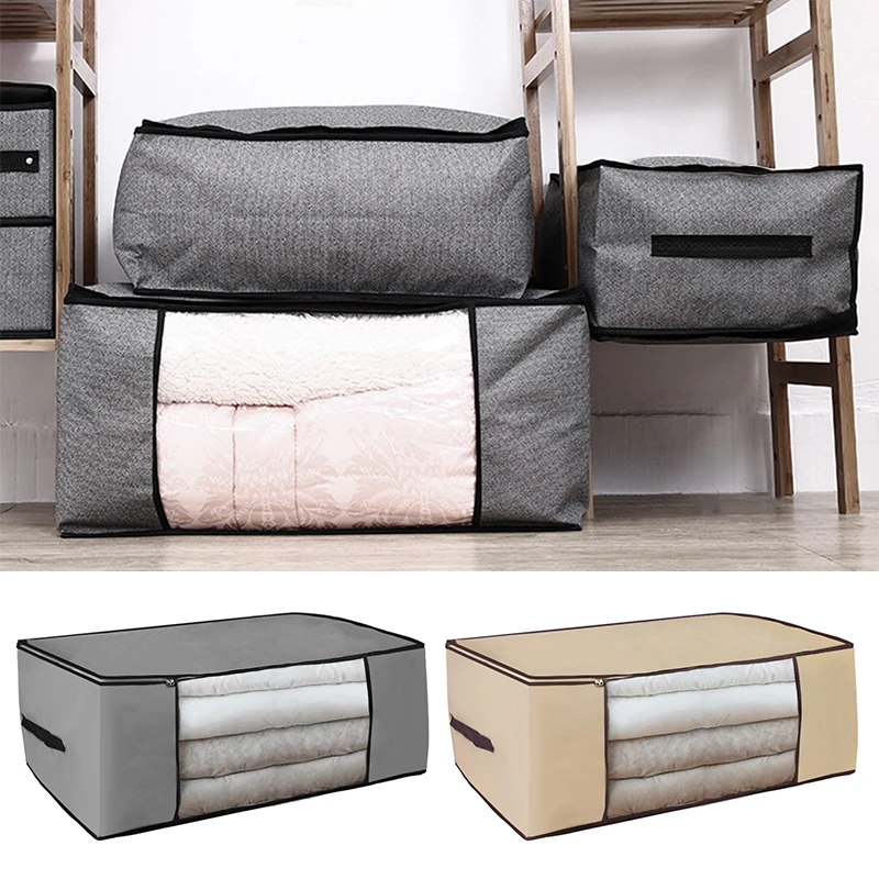Сумка для хранения одежды портативный нетканый складной органайзер одеяла