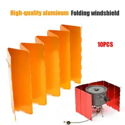 10PCS Stove Windshields with Storage Case Lightweight Outdoor Camping Stove Windshield Outdoor Stove Windshield Accessories