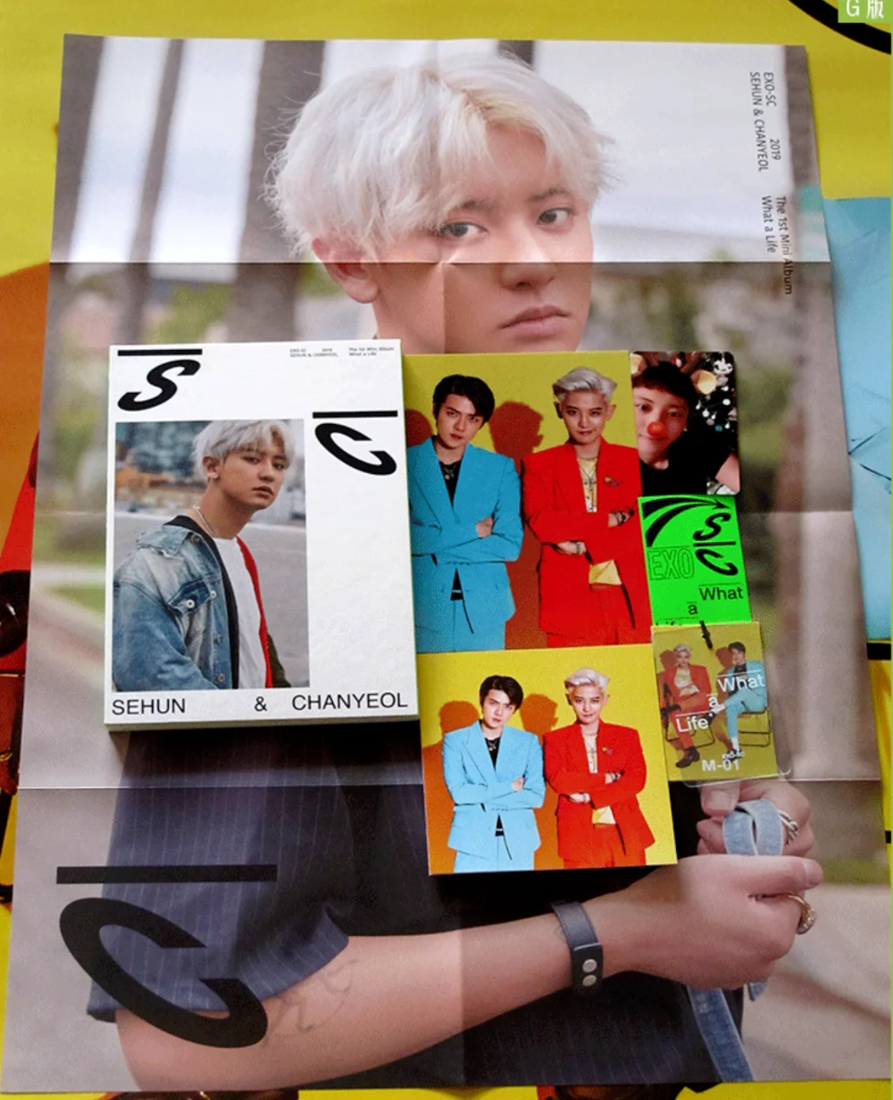 Подписанный EXO SC SeHun Chanyeol autographed What a Life mini 1-й альбом k-pop 79