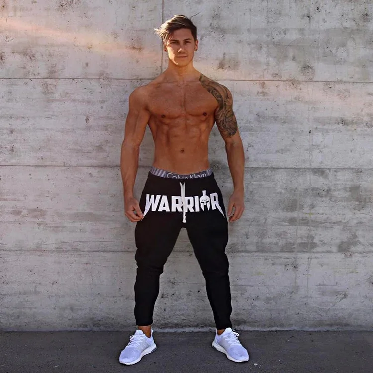 

Muscle Dr. Autumn And Winter New Style Men's Sports Casual Trousers Running Training Pants Tight-Fit Skinny Pants Solid Color