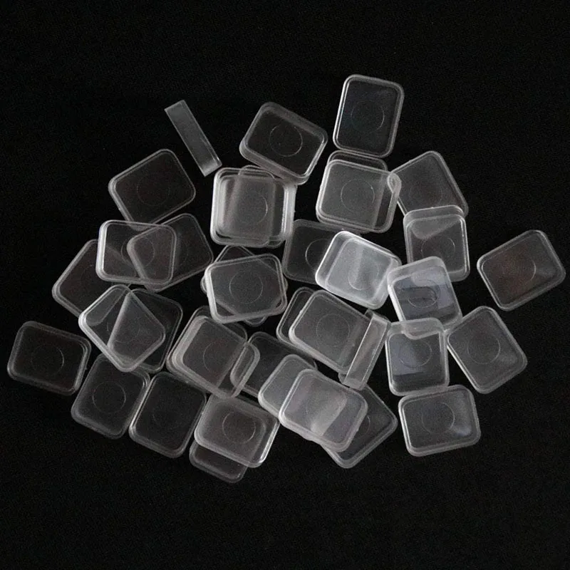 Watercolor Paint Pans 25/50/100pcs watercolor paint pans 1ml Rounded Corner Transparent Empty Rectangle Clear Pigment Pans for Watercolor Oil Paints