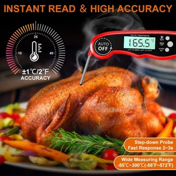 

IPX7 Wasserdicht Und LCD Bildschirm Digital Fleischthermometer Instant Read Grillthermometer Küchenthermometer Newest