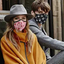 Унисекс против загрязнения пыли маска красочные граффити моющиеся PM2.5 респиратор для лица