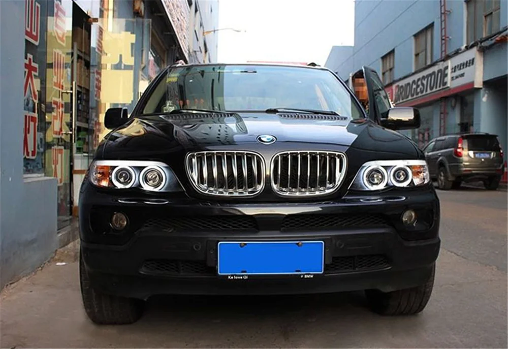 Пара для BME x5 e63 светодиодный фары 2003-2006x5 e63 HID фары биксеноновые фары противотуманные дневные ходовые огни двойные линзы