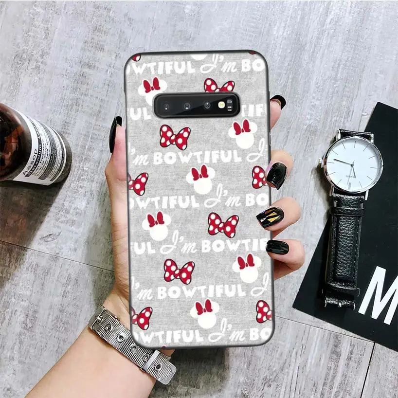 Минни Мышь черная крышка чехол для телефона для samsung Galaxy A50S A10S A20S A10 A20E A30 A40 A50 A70 M40 M30S A80 корпус под плетенную сумку - Цвет: BA182-9