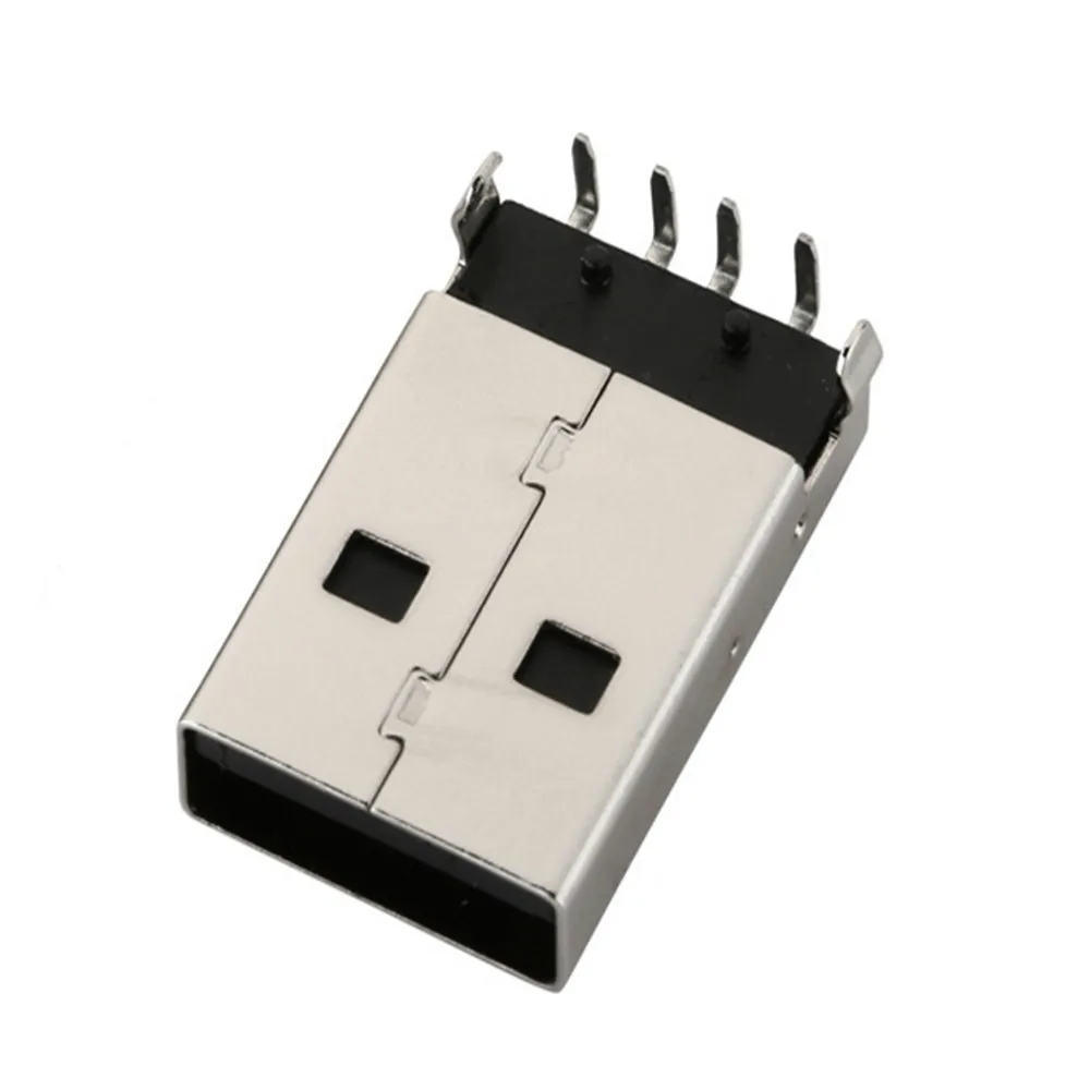 10 шт. USB 2,0 Jack A Тип штекер разъем USB AM 4pin раковина 1,2 DIP кабель пайки