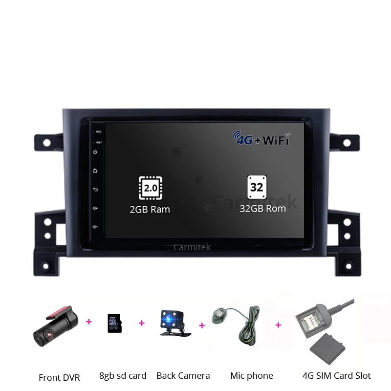 2G 32G SIM DC 4G+ 64G Android стерео Авто головное устройство для SUZUKI GRAND VITARA 2005 2006 2007 2008 2009 2010 2011 радио gps мультимедийный плеер - Цвет: 2G 32G SIM DC