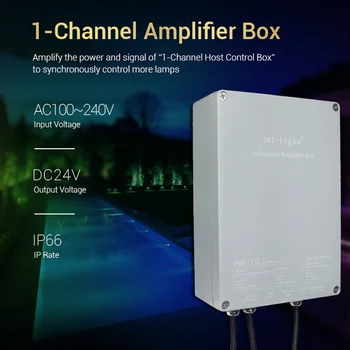 

MiBOXER SYS-PT2 led 1-Channel Amplifier Box Input AC100~240V Output DC24V Max 200W Waterproof IP66 led controller
