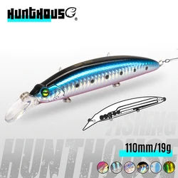 Hunthouse Minnow Poke Gyodo Floating Topwater Fishing Lure Wobblers Hard Bait Jerkbait Lip 110mm 19g Saltwater For Bass Tackle