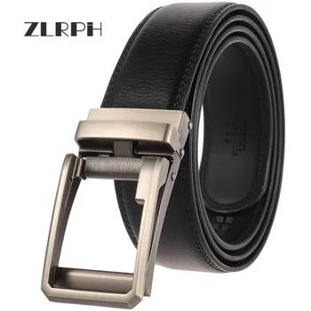 

ZLRPH Men's Designer Luxury Smooth buckle Leather Trousers accessories belt Brand Suit strap Male Belts for Men wholesale