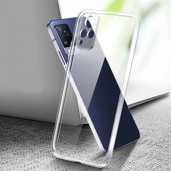 2021 custodia morbida trasparente di alta qualità per VIVO V21 V21E Global 4G 5G Cover posteriore protettiva in TPU trasparente per fotocamera VIVOV21 E