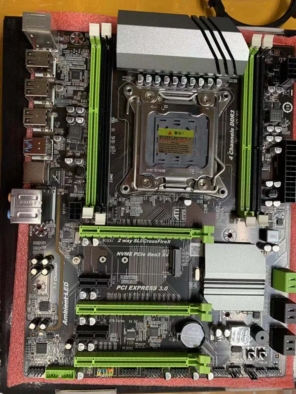 X79 Turbo материнская плата LGA2011 ATX USB3.0 SATA3 PCI-E NVME M.2 SSD Поддержка REG ECC памяти и процессор Xeon E5 X79