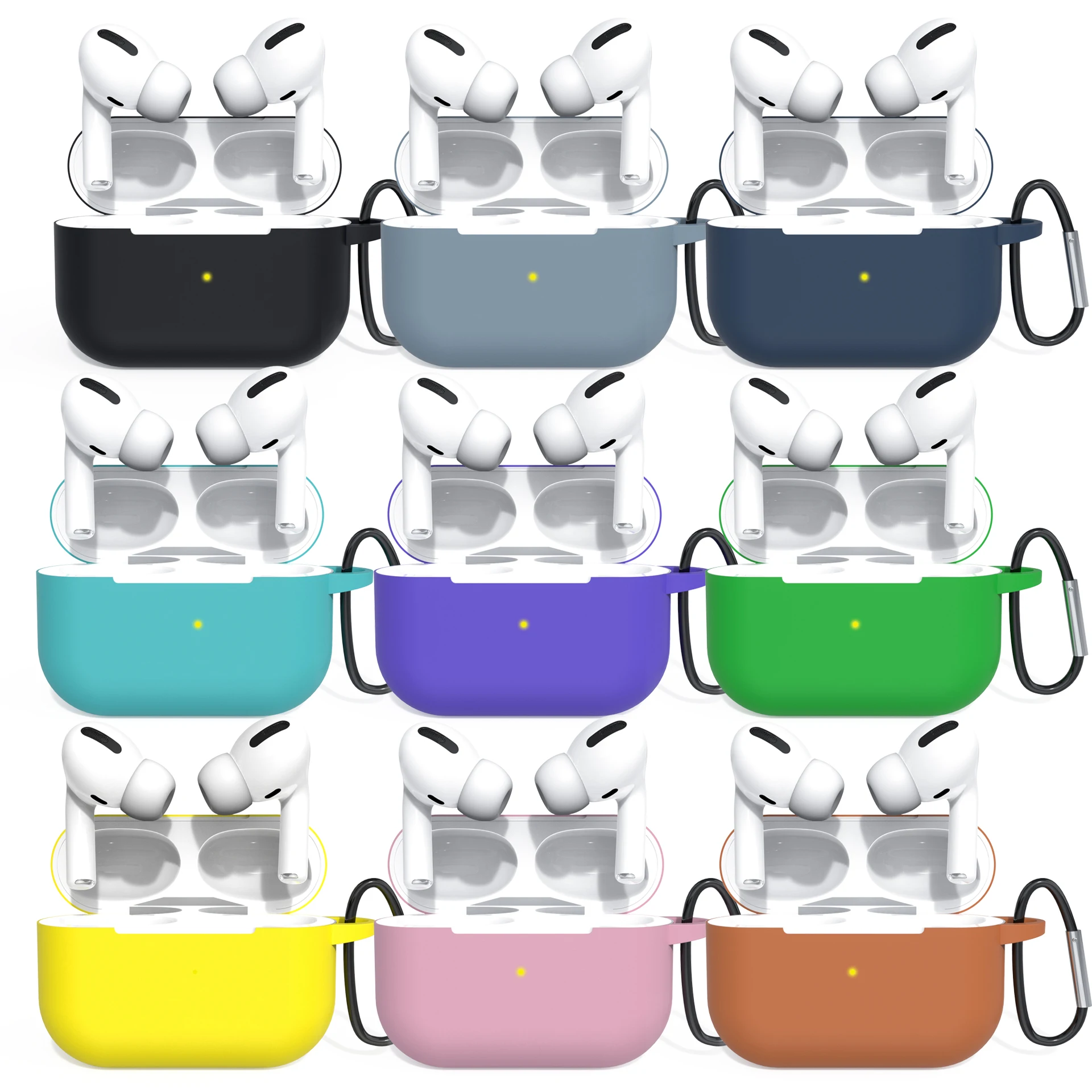 12 цветов силиконовый чехол для Airpods Pro пищевой силикон TWS Bluetooth наушники Защитный