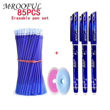 

85Pcs Erasable Gel Pen Set 0.5mm Magic Erasable Pen Refills Rod Washable Handle Office School Writing Tools Kawaii Stationery