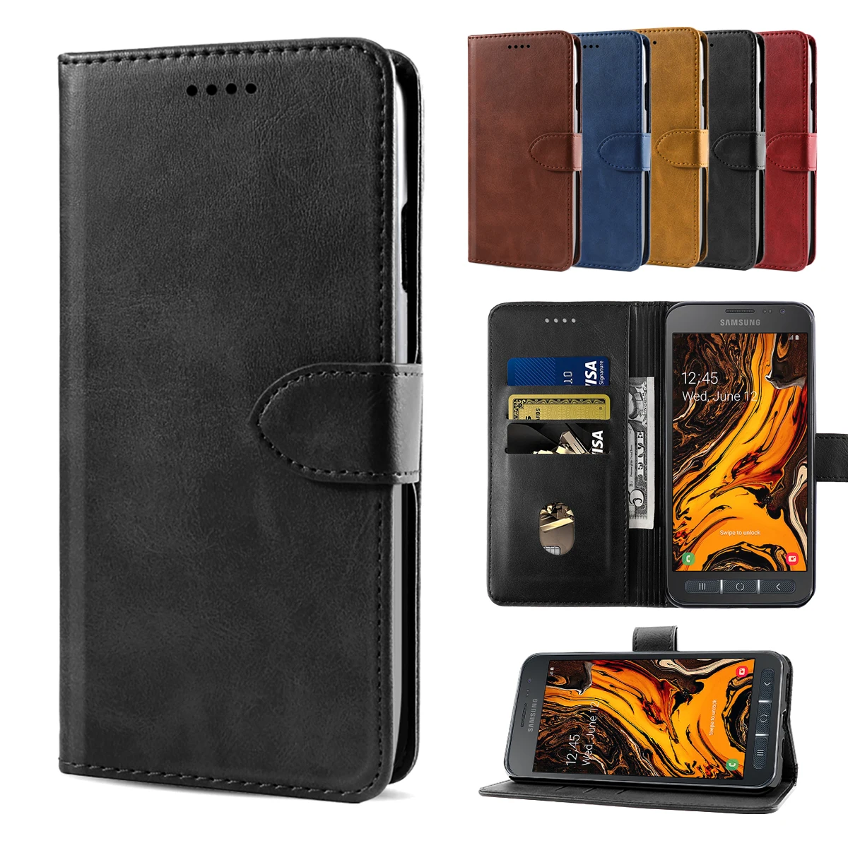 Чехол для Samsung Galaxy Xcover 4 G390F чехол книжка из искусственной кожи в стиле ретро с