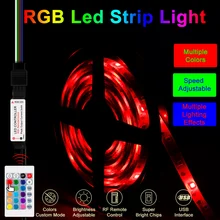 

RGB Led Strip DC 5V Flexible Lamp Tape USB TV BackLight 50CM 1M 2M 3M 4M 5M Leds Diode Ribbon For Home Room Decor Neon Lights