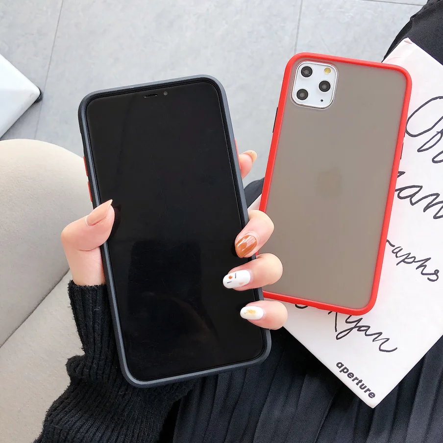 Однотонный прозрачный чехол для телефона без полей для iPhone11pro 11pro Max xs max XR 6 6S 7 Plus 8plus чехол для ухода за кожей