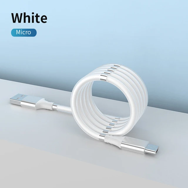 Magnetic Rope 5A Fast Charging Micro USB Type C Cable Sync Kabel Data Wire Cord For Huawei Samsung S21 Xiaomi Mi12 USB Cabo Line hdmi cord for iphone Cables