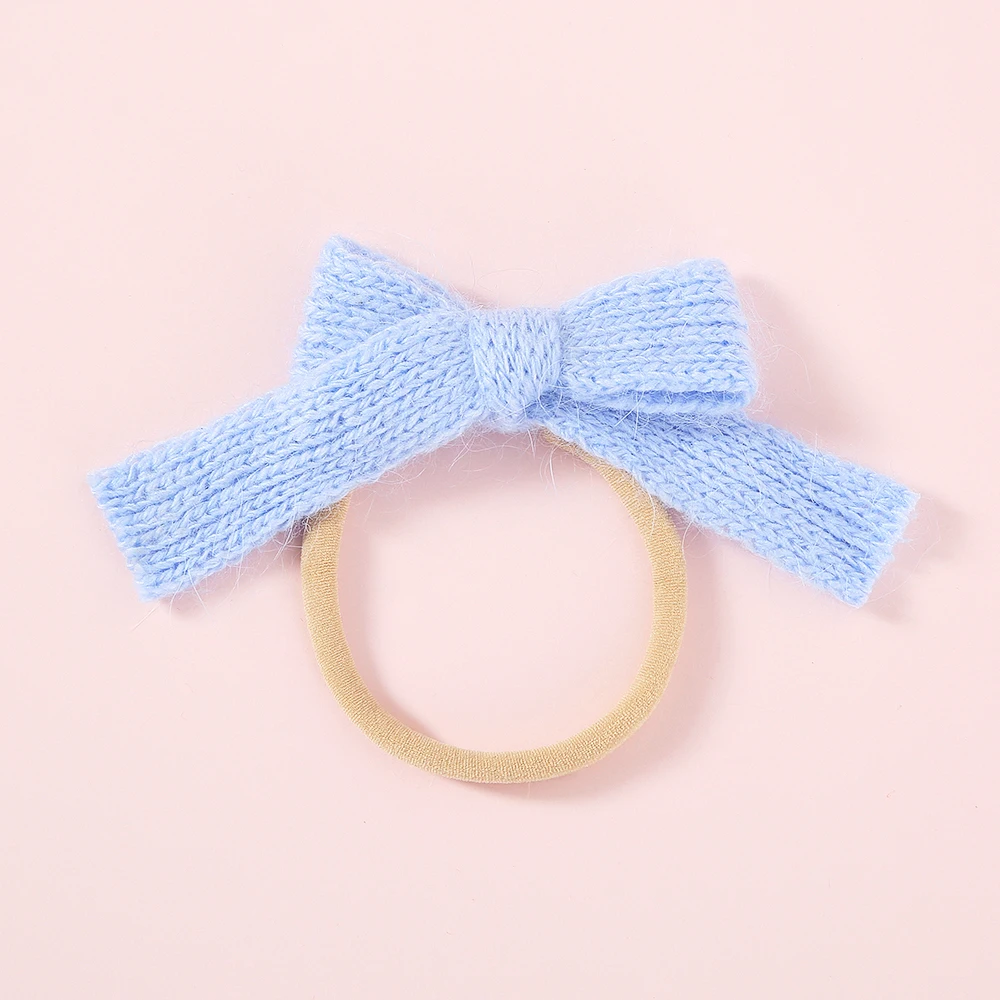 color 4 headbands 1 шт.; вязаные заколки для волос с бантом для девочек; милый бант; заколки для волос; свитер с бантом; аксессуары для волос для детей; украшения для волос для малышей - Цвет: color 4 headbands
