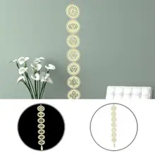 

Easy to Install Fashion Yoga Wooden Grid Art Symbol White Wall Hanging Ornament Simple for Dorm
