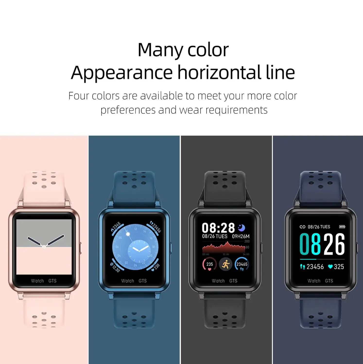 Comprar P8 reloj inteligente Monitor de ritmo cardíaco para hombres y mujeres pulsera inteligente para ejercicio presión arterial rastreador de Fitness Color PK B57 banda de reloj inteligente