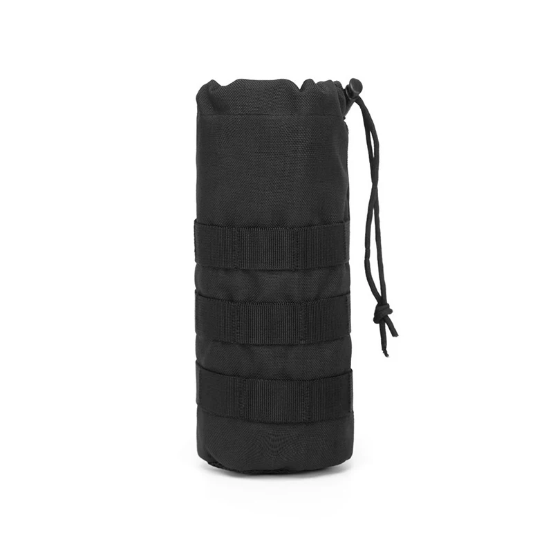 Travel Military Pouch Outdppr Hunting Tactical Molle Bag Camping Hiking Water Bottle Bag Survival Kettle Holder 600D Waterproof - Цвет: Черный