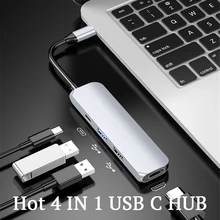 Asunflower USB C концентратор тип C к USB 3,0 2,0 4 порта USB 3,1 Тип C разветвитель для MacBook Pro док-станция ключ высокоскоростной usb-хаб несколько