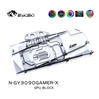 شراءاستخدام كتلة الماء من Bykski لـ GALAX GeForce RTX 3080 / 3090 GAMER OC بطاقة وحدة معالجة الرسومات/غطاء كامل من النحاس المبرد/ضوء RGB