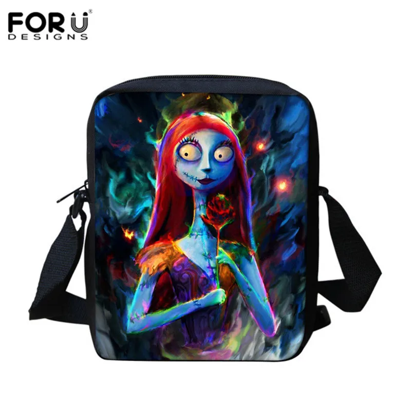 FORUDESIGNS Sugar Jack Skellington, сумки-мессенджеры для мальчиков, Кошмар перед Рождеством, Детские вместительные повседневные сумки на плечо - Цвет: QE246E