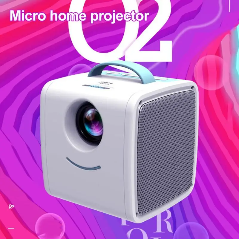 Q2 мини-проектор 700 люмен, портативный проектор для детей, раннее образование, светодиодный проектор для дома и офиса, HD 1080 p, пульт дистанционного управления