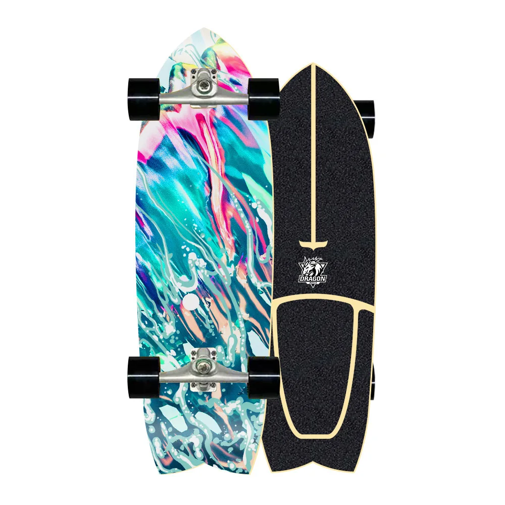 PROD 1005003156547380 Maple 4 Wheels Skateboard Professional Carver
Surf Land Skate Board Highly Smooth Professional Land Surfboard Big
Fish Board Boy