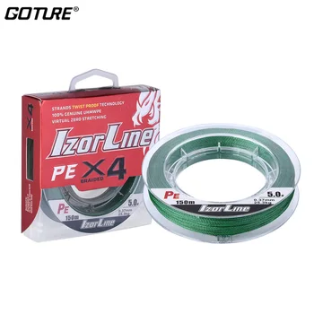 

Goture IzorLine Fishing Line 150M 4 Strands PE Braided Multifilament Lines for Freshwater Saltwater Carp Fishing Accessories