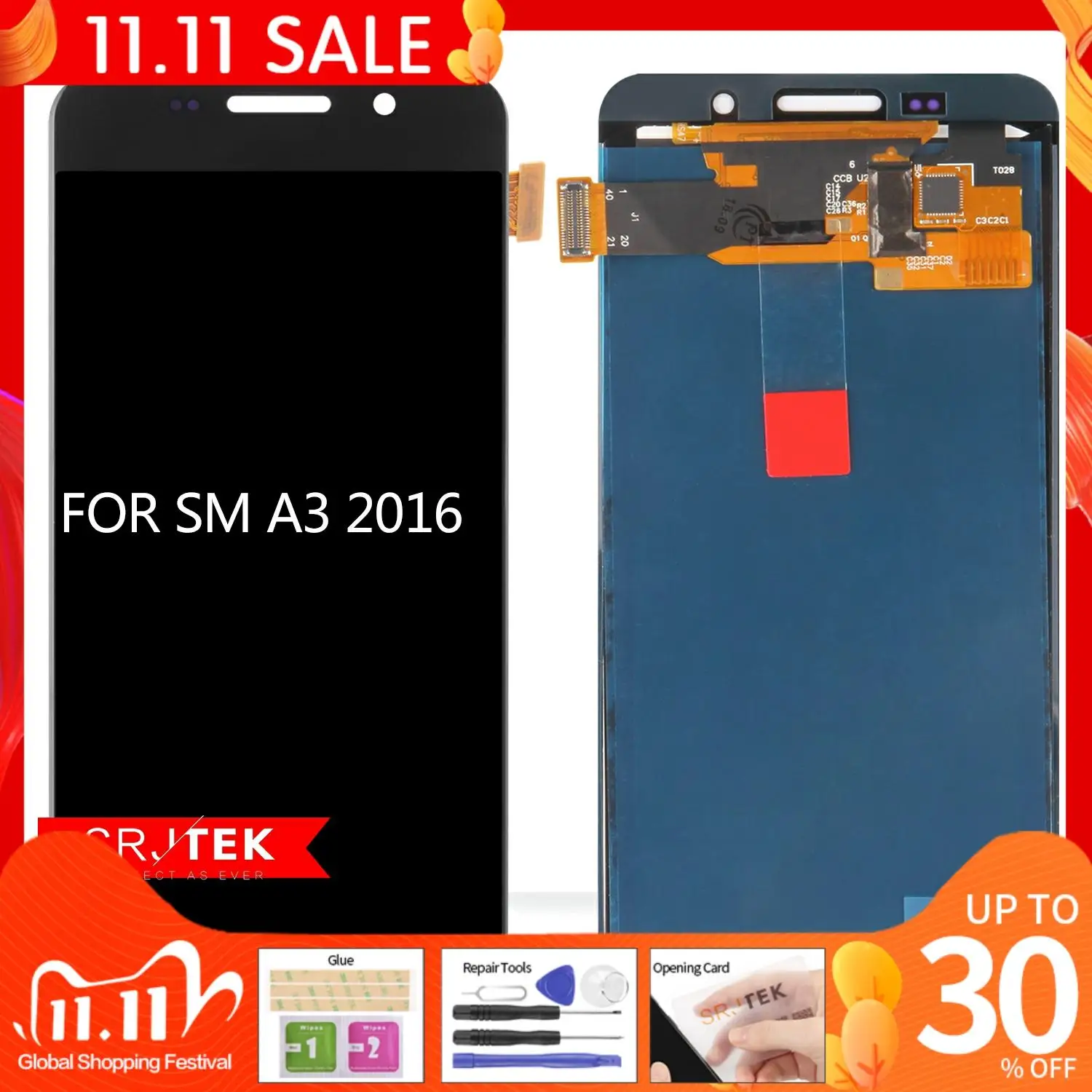 Для SAMSUNG Galaxy A3 2016 A310 A310F ЖК дисплей сенсорный экран дигитайзер Запасные части для