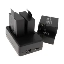 4 шт 3,7 V 900mAh литий-ионная аккумуляторная батарея+ 2 канала 100 V-240 V зарядное устройство с usb-кабелем для SJ4000/SJ4000 Wifi/SJ4000 Plus