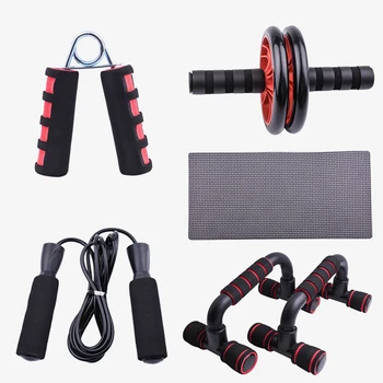 Resistance Bands Push Up Stand Bar Abdominal Wheel AB Roller Jump Rope Grip Strength Exercise Home Gym Fitness Muscle Trainer - Image 6