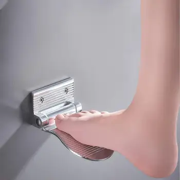 

Bathroom Accessories Shower Footrest Aluminium Anti-Slip Foot Rest Pedal Wall-mounted Shower Footrest For Bathroom Shower Tool
