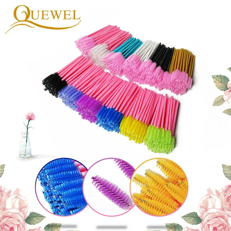 

Quewel Disposable Eyelash Extension Brushes Eyebrow brush Mascara Wand Applicator Lashes Cosmetic Personal Make Up Brushes Tools