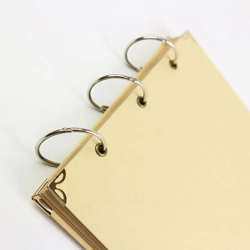 20Pcs Metal Binder Hinged Ring Gold Loose Leaf Opening Circle Book Hoops For Scrapbook Album Office Binding Ring On Notebook