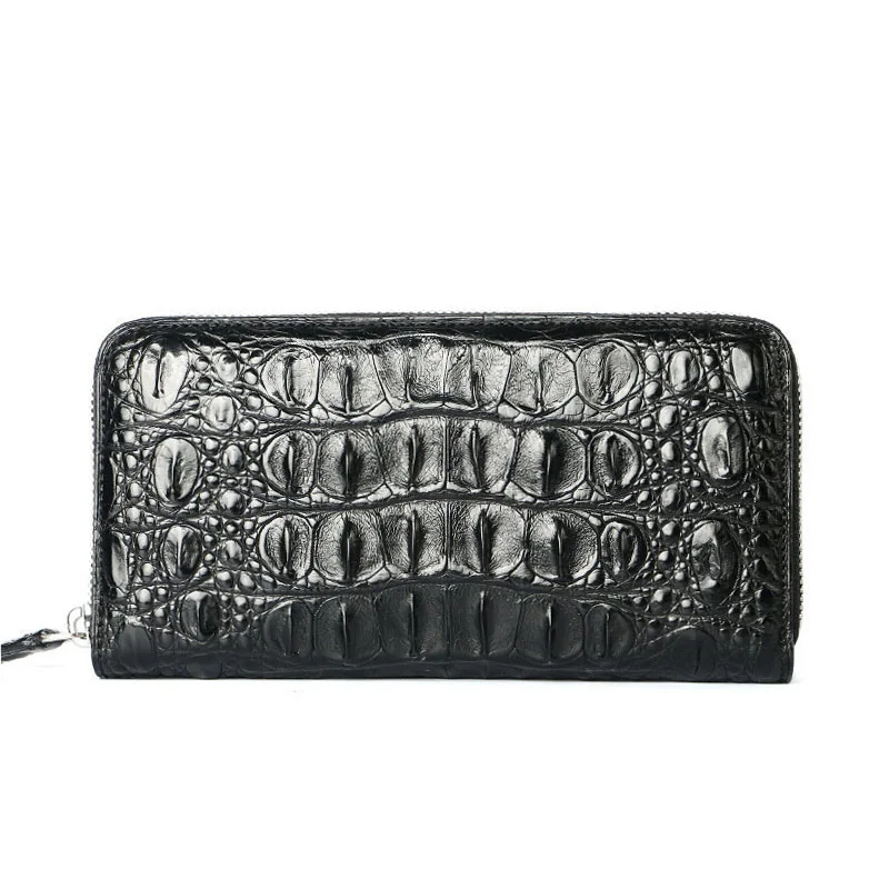 Genuine Leather New Men Medium Long Luxury Wallet Women Business Zipper Purse High-capacity Fashion Clutch Bag Trend Billfold