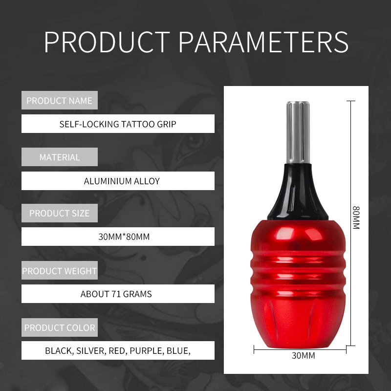 Comprar Cartucho ajustable aguja de tatuaje mangos de aleación de aluminio agarraderas de tatuaje para Cartucho máquina de tatuaje