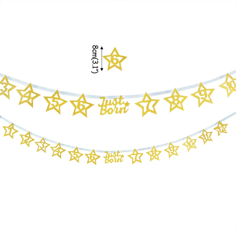 WEIGAO блестящие украшения для первого дня рождения, золотые, 40 дюймов, воздушные шары с цифрами, 1 год, для маленьких мальчиков, 1 год, вечерние принадлежности - Цвет: Photo banner 1